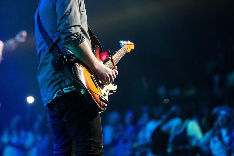 Spotlight on a concert performance